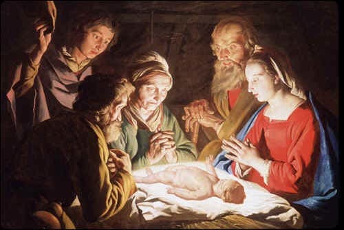The Adoration of the Shepherds — Matthias Stom
