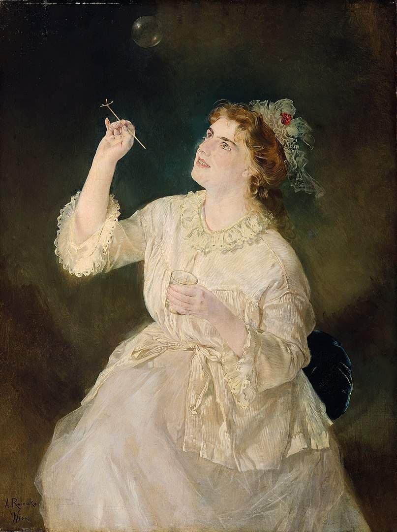 The soap bubbles blower — Anton Romako