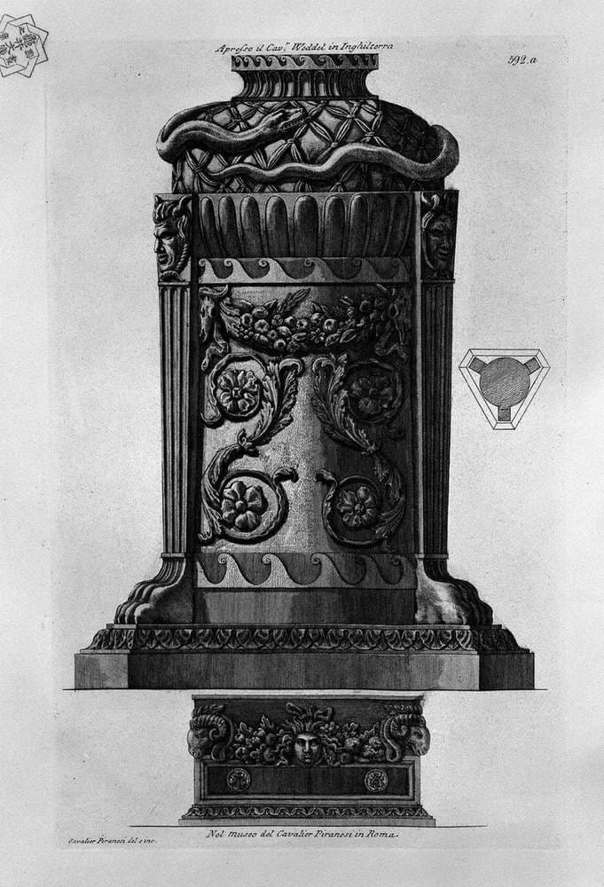 A tripod stand and a former — Giovanni Battista Piranesi