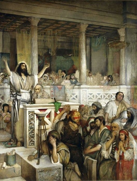 Christ Preaching at Capernaum — Maurycy Gottlieb