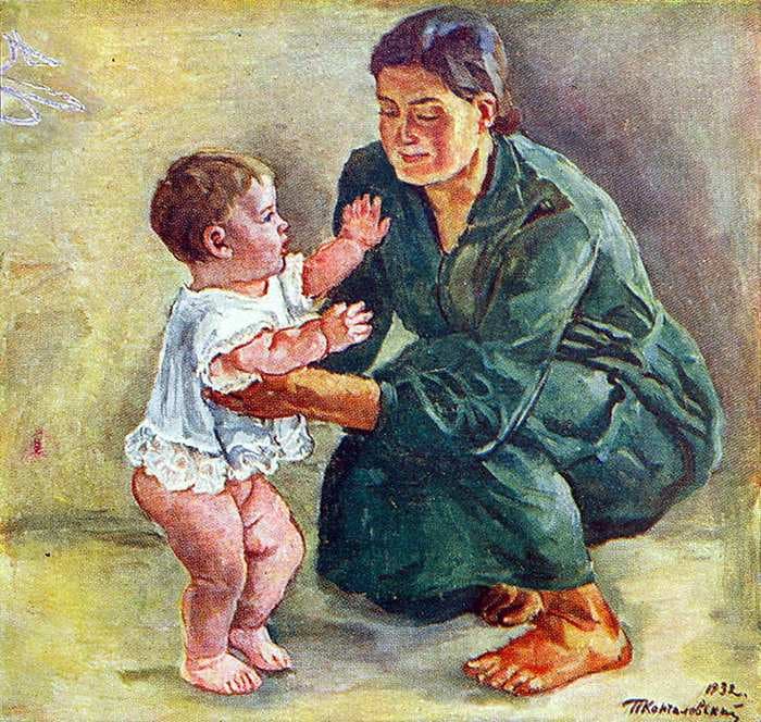 The first step — Pyotr Konchalovsky