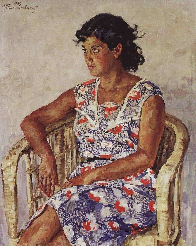 Portrait of a Spanish Girl blasphemes Hulita Perikaccho — Pyotr Konchalovsky