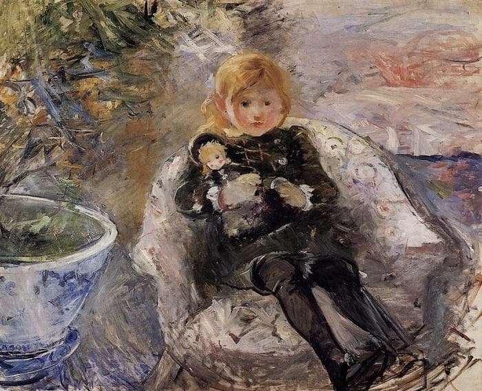 Young Girl with Doll — Berthe Morisot