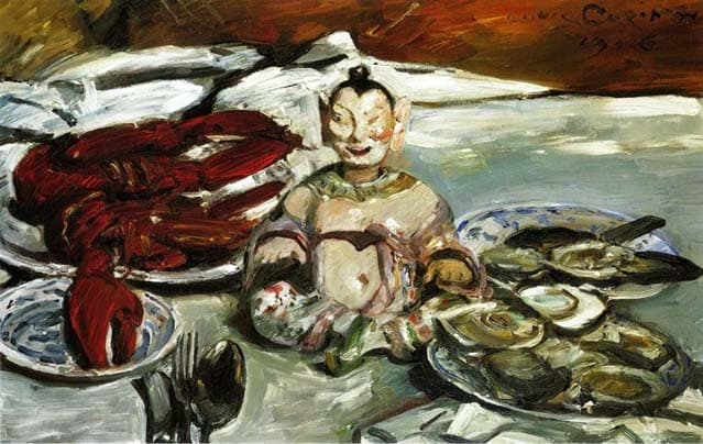 Still Life with Buddha-Lobsters and Oysters — Lovis Corinth