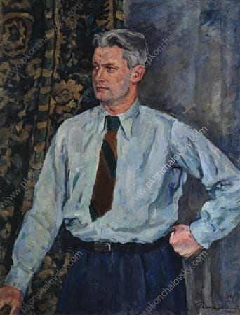 Portrait of Alexander Alexandrovich Fadeyev — Pyotr Konchalovsky