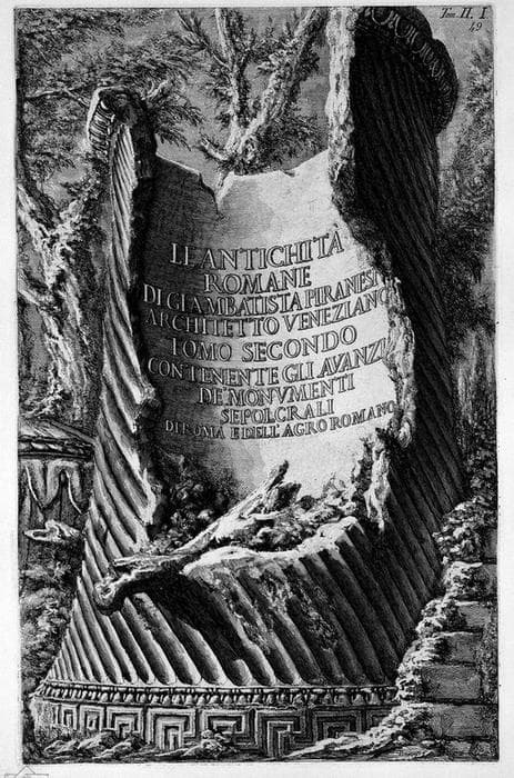 The Roman antiquities, t. 1, Plate XLVI. Plan of the lower part of the `Palace of the Caesars believed the Baths Palatine (Drawing and inc. By Francesco Piranesi) — Giovanni Battista Piranesi