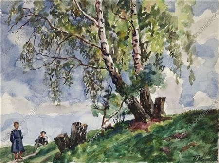 Birches in the Knobs — Pyotr Konchalovsky