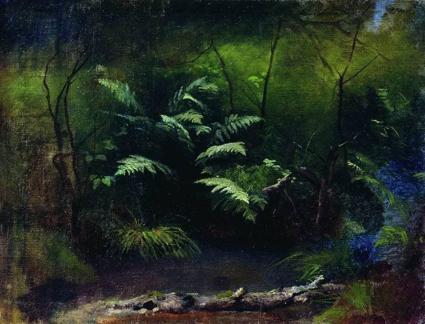 Ferns by the water — Isaac Levitan