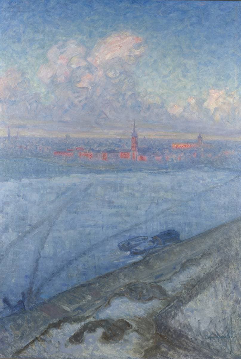 Staden I Solnedgång — Eugène Jansson