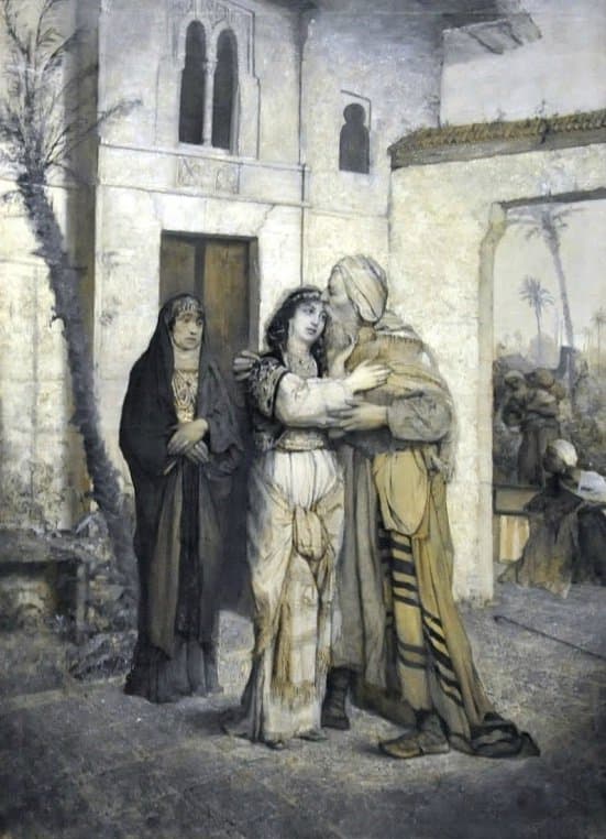 Recha welcoming her father — Maurycy Gottlieb