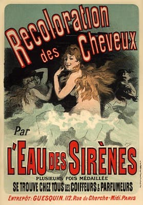 Recoloration des Cheveux par l'Eau des Sirènes — Jules Chéret