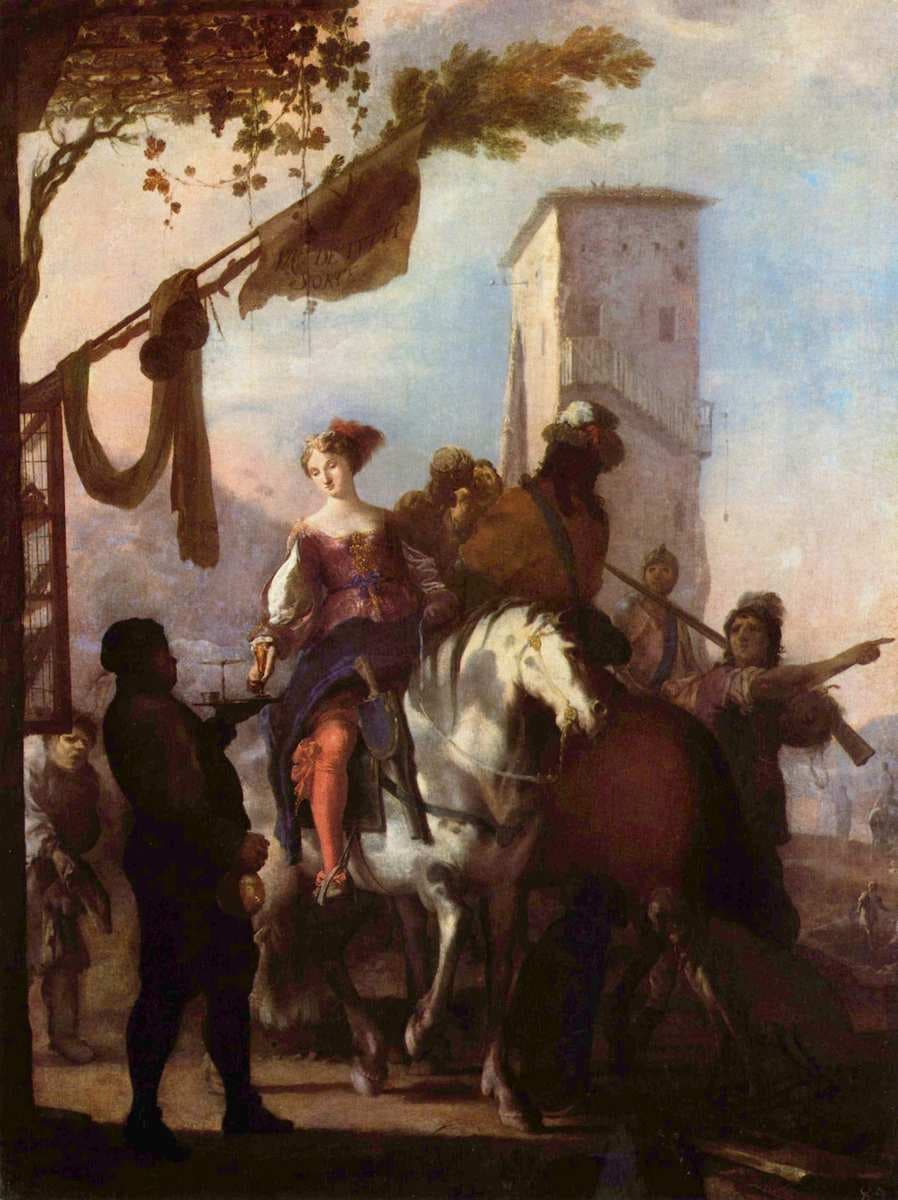 Halt vor dem Gasthaus — Heinrich Schonfeld