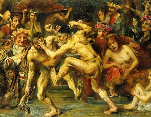 Odysseus Fighting with the Beggar — Lovis Corinth