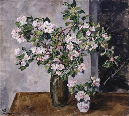 Apple twigs in bloom — Pyotr Konchalovsky