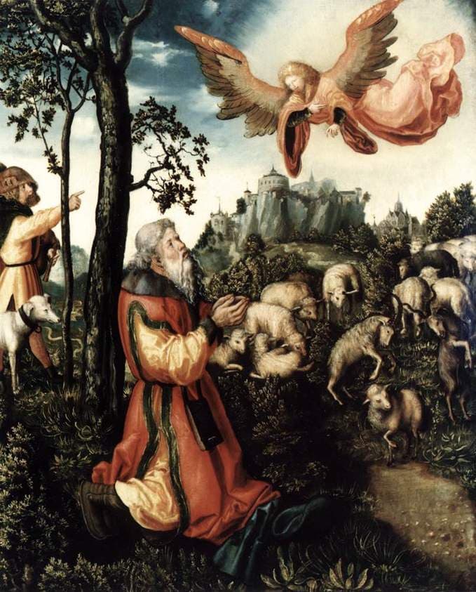 The Annunciation to Joachim — Lucas Cranach the Elder