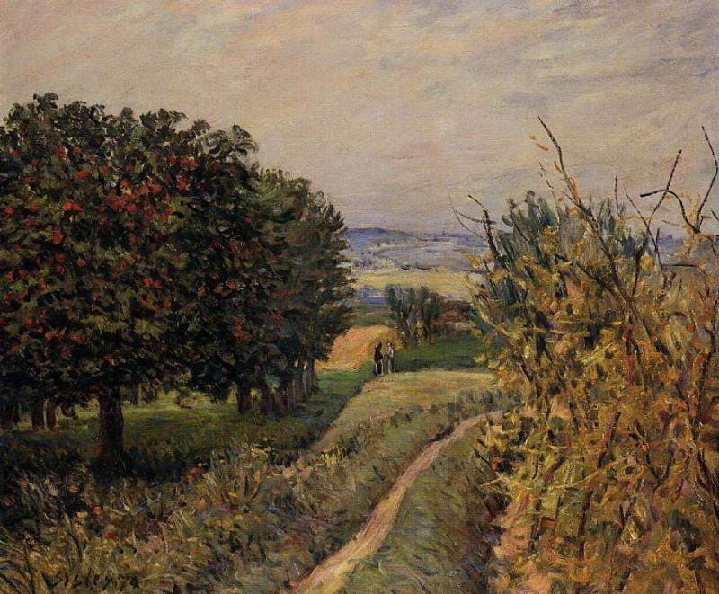 Among the Vines near Louveciennes — Alfred Sisley