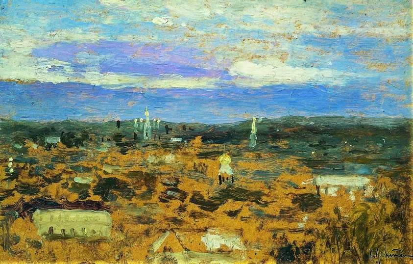 Landscape with a convent — Isaac Levitan
