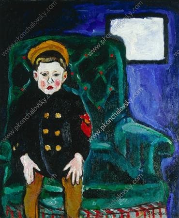 Portrait of M. P. Konchalovsky in naval uniform — Pyotr Konchalovsky