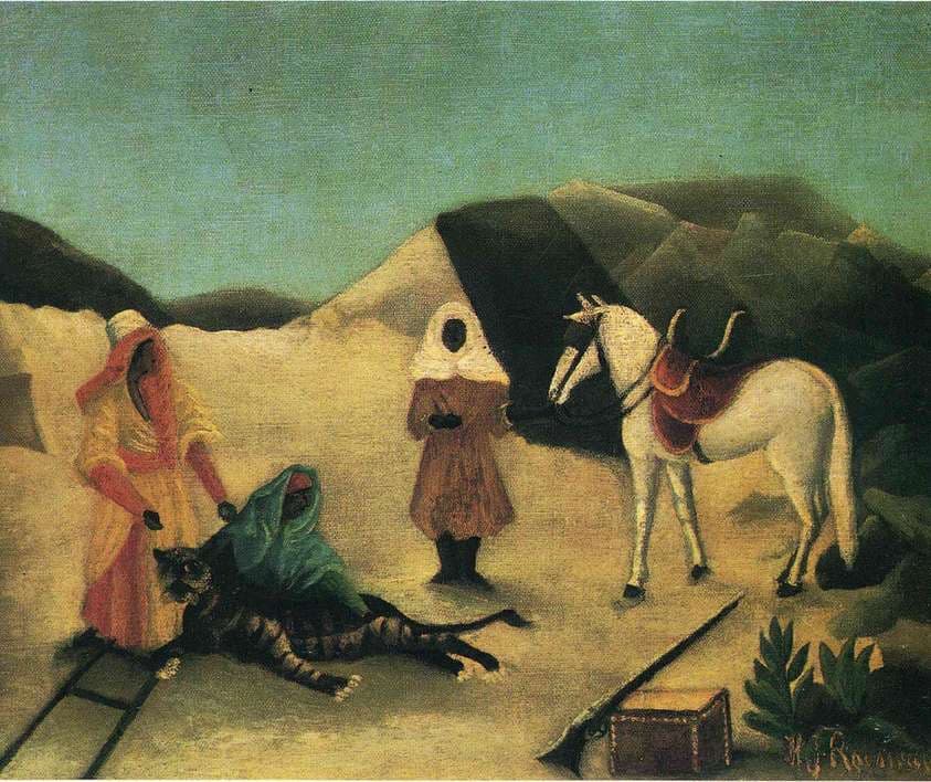 The Tiger Hunt — Henri Rousseau