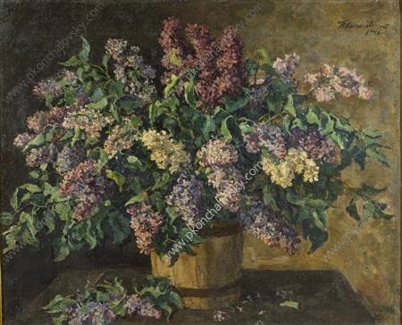 Still Life. Lilacs in the tub. — Pyotr Konchalovsky