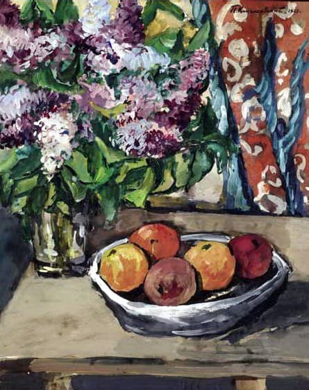 Still life with lilac and orange — Pyotr Konchalovsky