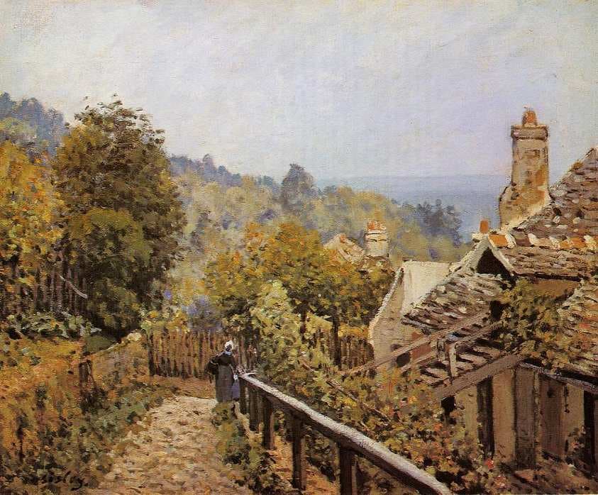 Sentier de la Mi Cote, Louveciennes — Alfred Sisley