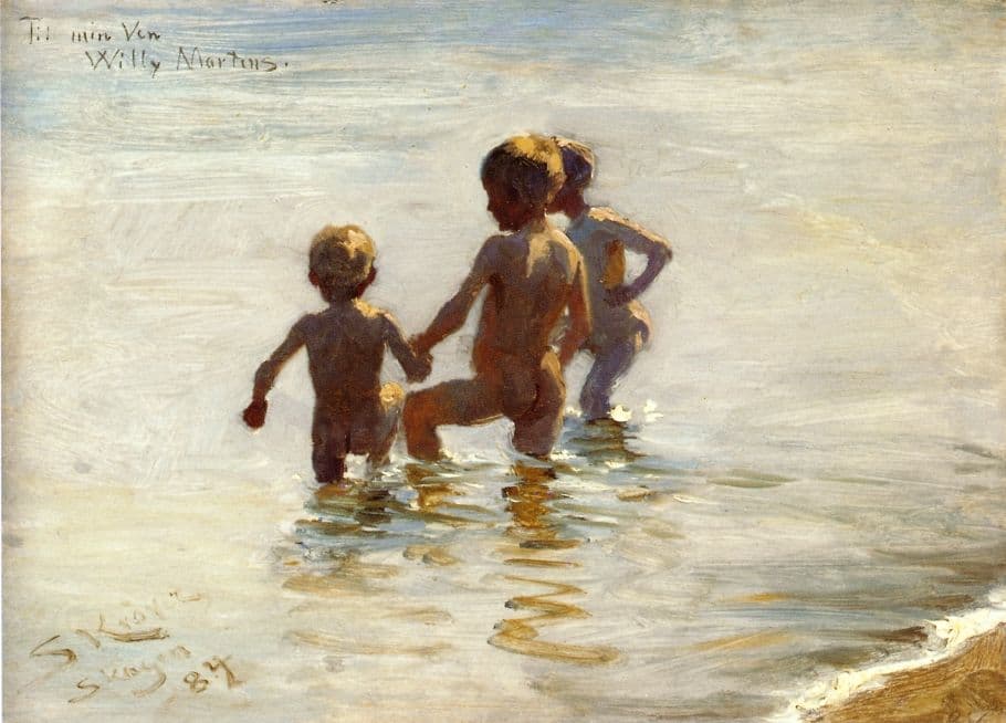 A Summer's Day at Skagen South Beach — P. S. Krøyer