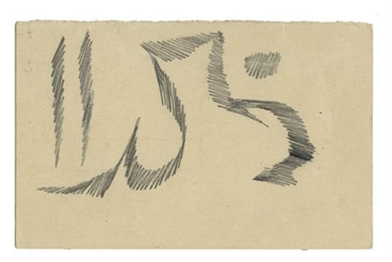 Calligraphic Drawing — M.F. Husain