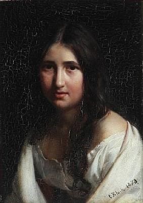 A girl in white dress — Carl Bloch