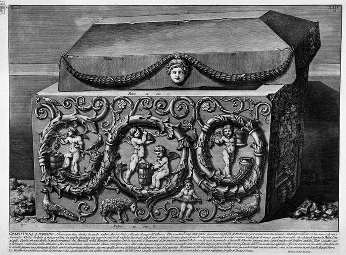 The Roman antiquities, t. 2, Plate XXIV. Columns with their capitals, architrave, frieze and cornice existing under the arches inside the Mausoleum of Constance. — Giovanni Battista Piranesi