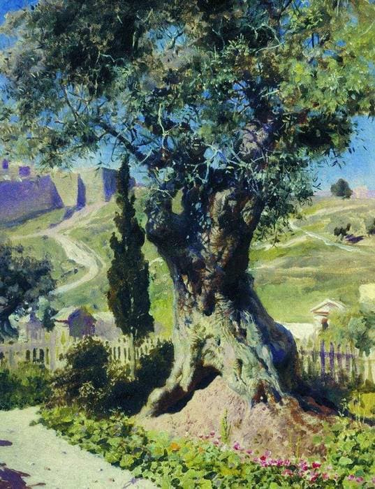 An Olive Tree in the Garden of Gethsemane — Vasily Polenov