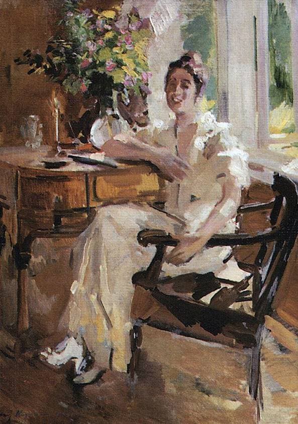 The lady on the chair — Konstantin Korovin