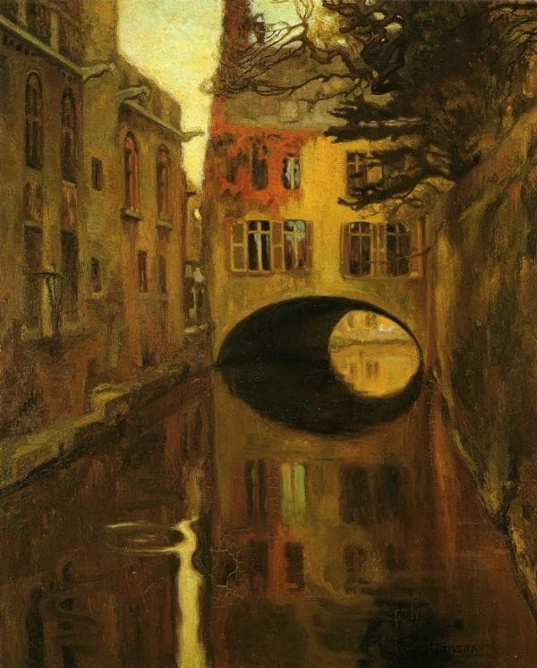 House over the Bridge — Diego Rivera