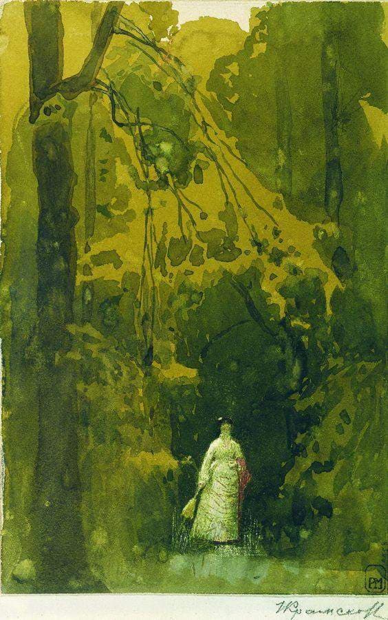 Vera Tretyakov in Kuntsevo — Ivan Kramskoi