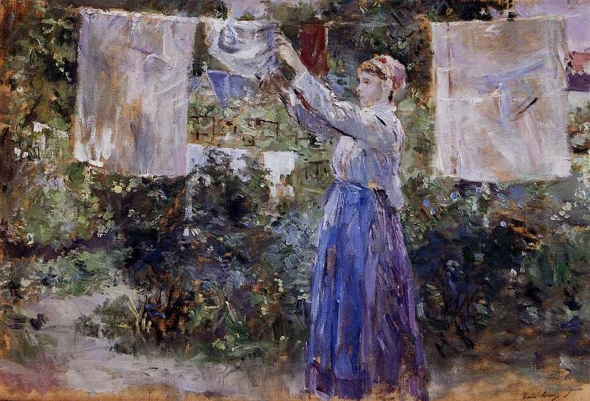 Woman Hanging out the Wash — Berthe Morisot