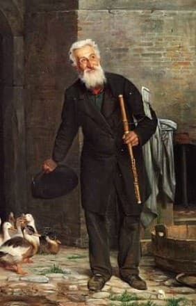 A flute player — Carl Bloch