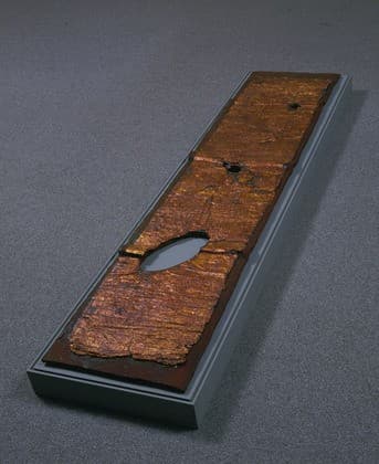 Collection of Various Flexible Materials Separated by Layers of Grease with Holes the Size of My Waist and Wrists — Bruce Nauman