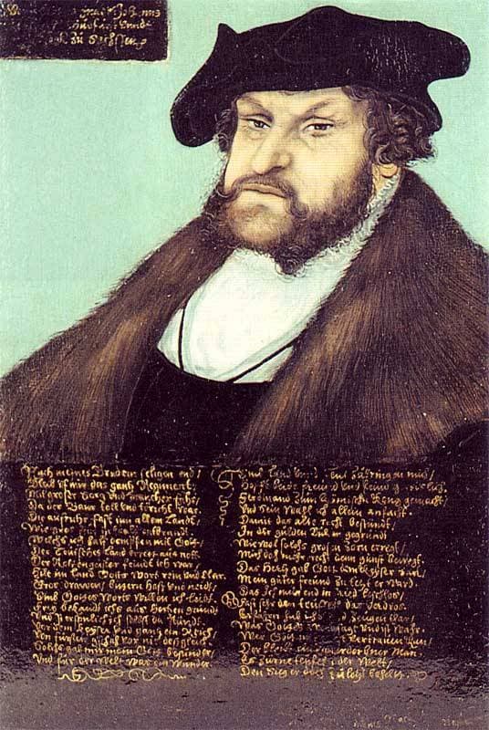 Portrait of Johann I the Steadfast, Elector of Saxony — Lucas Cranach the Elder