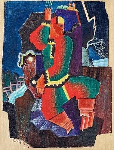 Rödgrön figur — Gösta Adrian-Nilsson