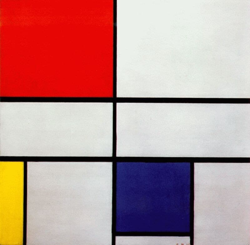 Composition C (No.III) with Red, Yellow and Blue — Piet Mondrian