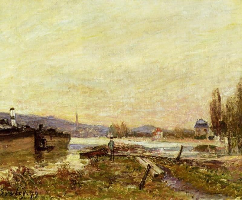 Saint Cloud, Banks of the Seine — Alfred Sisley
