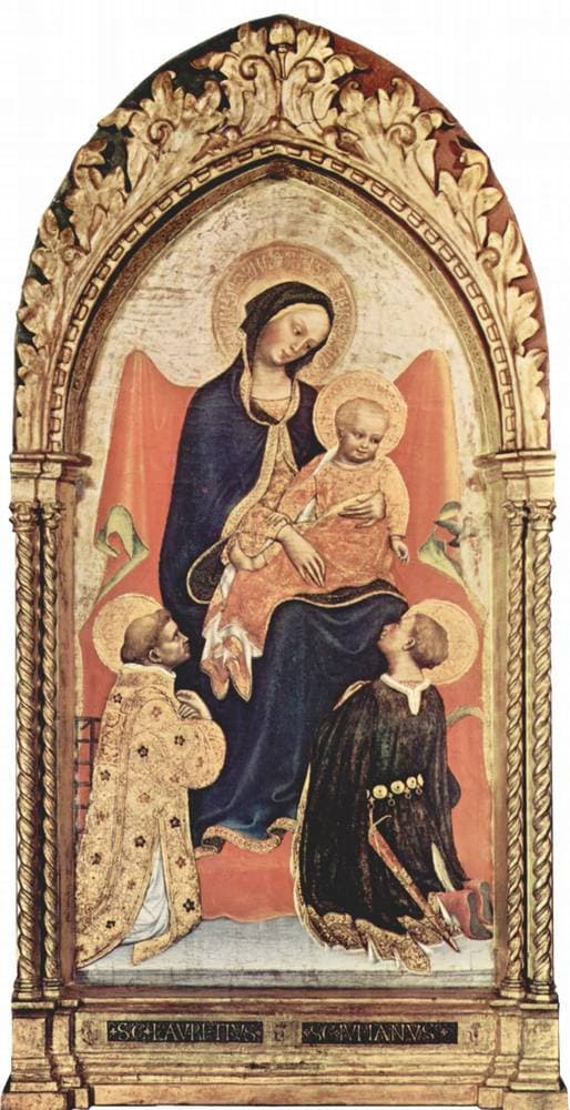 Madonna with St. Julian and St. Laurenzius — Gentile da Fabriano