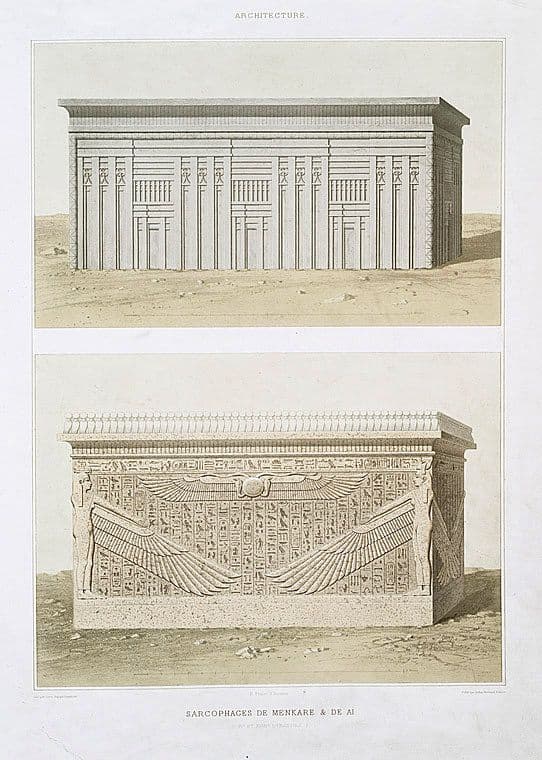 Architecture : sarcophages de Menkare & de Ai (IVe. et XVIIIe. dynasties) — Émile Prisse d'Avennes