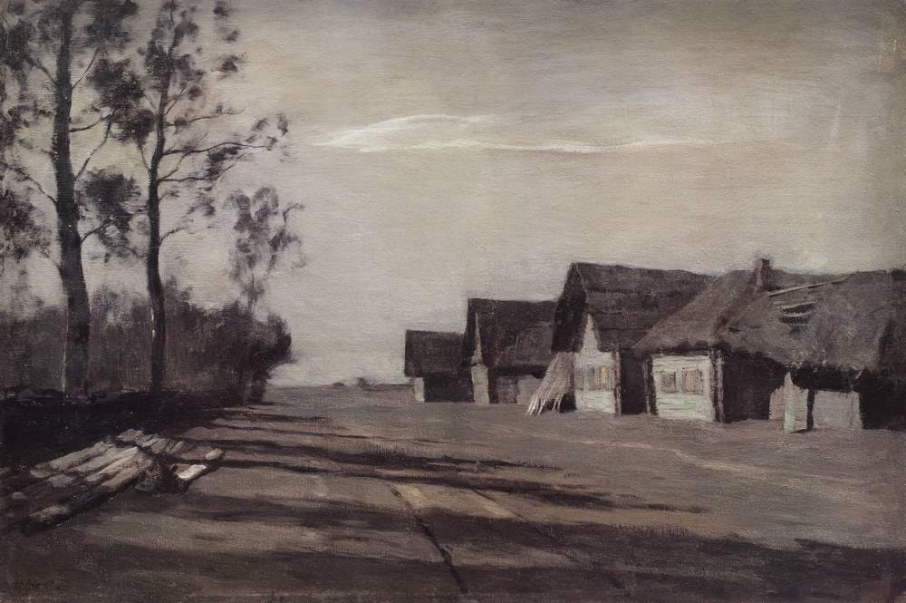 Moonlit Night. A Village — Isaac Levitan
