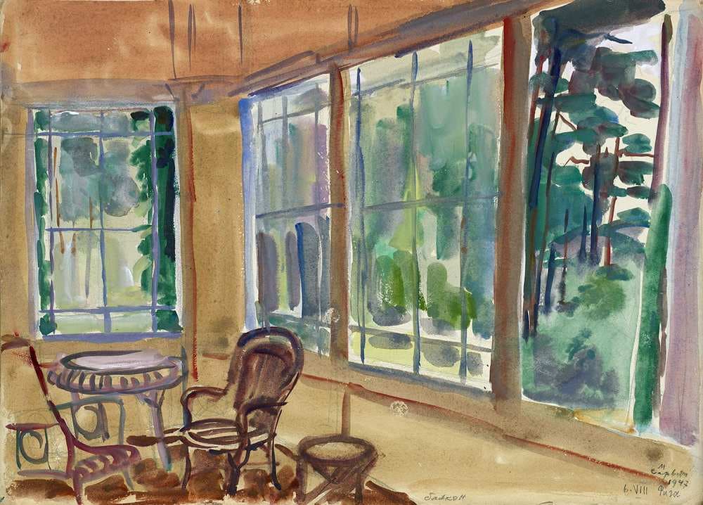 Balcony on the Estate of Marshal Ivan Bagramian — Martiros Saryan
