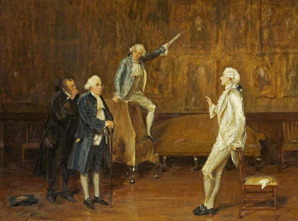 Charles Surface Selling His Ancestors — John Pettie