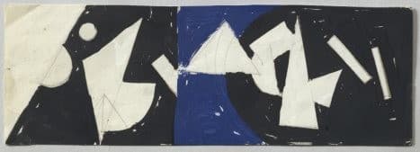Relief méta-mécanique bleu - noir – blanc — Jean Tinguely