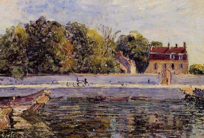 Saint Mammes House on the Canal du Loing — Alfred Sisley
