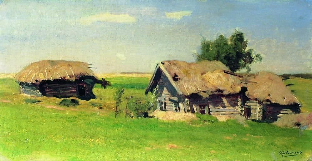 Landscape with isbas — Isaac Levitan