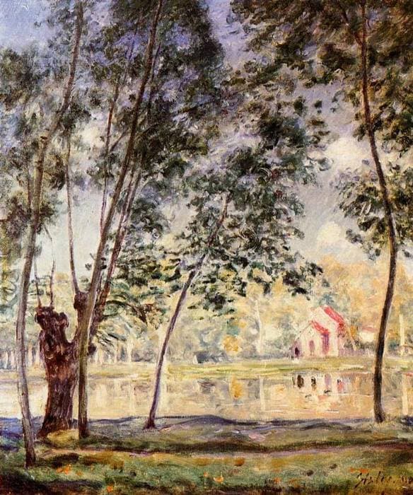 Sunny Afternoon Willows by the Loing — Alfred Sisley